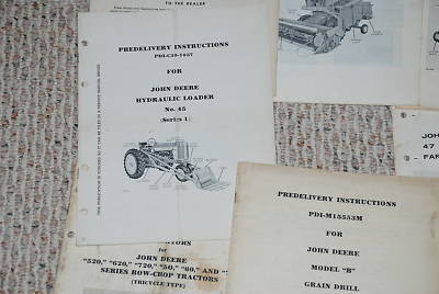10 original john deere predelivery instructinos