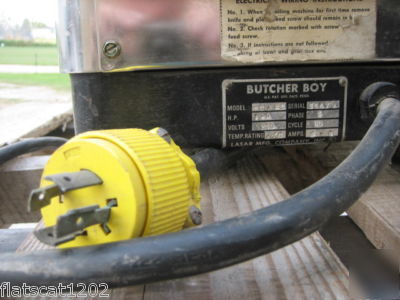 Butcher boy meat grinder sausage stuffer tca 22 1.5 hp