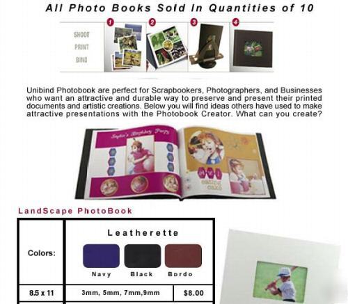 Nib 10 u ind photobook hardcover thermal binding covers