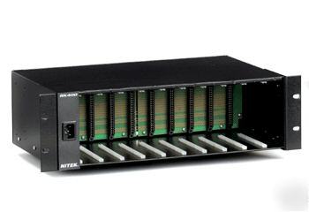 Nitek RK400 card cage modular 10 slot utp
