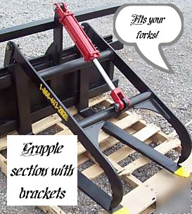 Skidsteer pallet forks skid steer grapple fork debris
