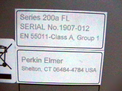 Perkin elmer fluorescence detector series 200A fl 