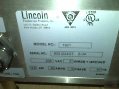 Lincoln impinger conveyor oven factory demo save