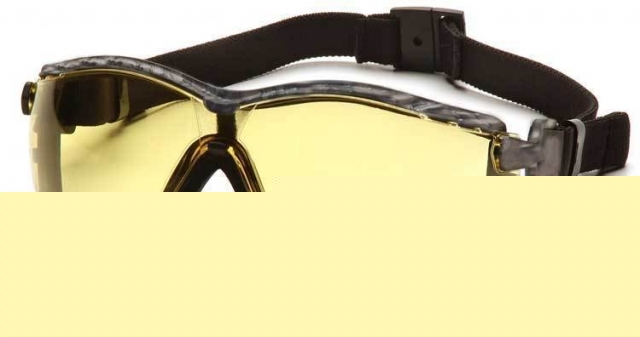 Pyramex V2G safety eyewear - amber anti-fog lens, real