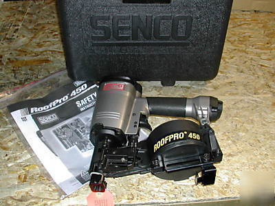 Senco roofing nailer coil nail gun w/ case, warranty