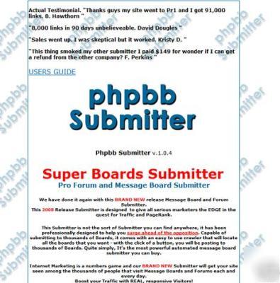 2 year established software website - phpbbsubmit.com