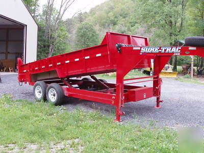 2008 16' dump trailer gooseneck 14K 