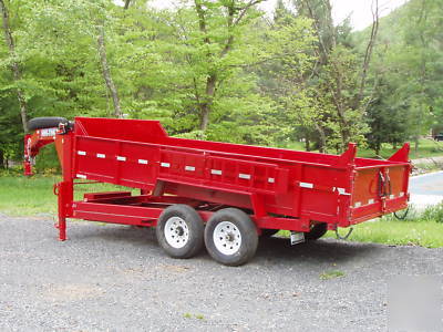 2008 16' dump trailer gooseneck 14K 