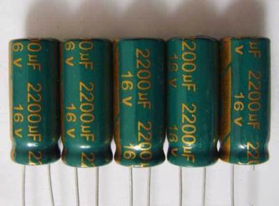 2200UF 16V pcb radial electrolytic capacitors 50PCS