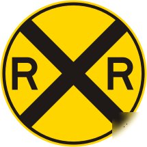 3M reflective railroad crossing rail road street sign