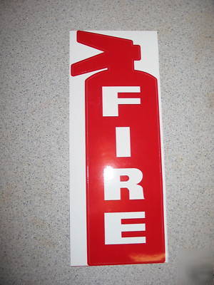 Fire extinguisher, vinyl, die cut decal