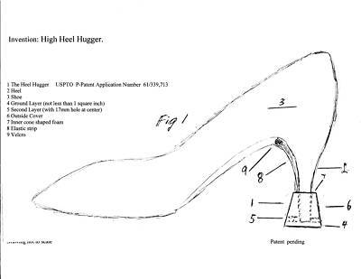 Invention - high heel hugger (prevent floor damage)