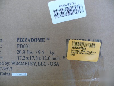 Wimmeley PD601 pizzadome portable brick pizza oven