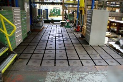T slotted solid cast iron floor plates