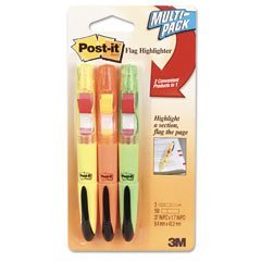 3M MMM689HL3FL - flag pen and highlighters 689-HL3FL