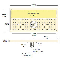 Glass rinser tray - 47-1/4 inch - drip - draft beer