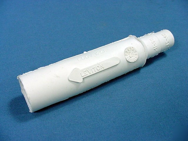 Leviton white cam plug sleeve male 15 series 15SDM-48W