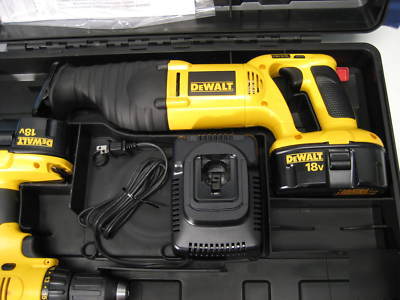 New dewalt DC759CA 2 tool combo kit drill sawzall case 