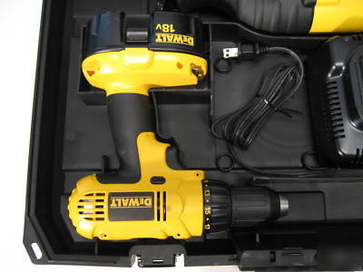 New dewalt DC759CA 2 tool combo kit drill sawzall case 