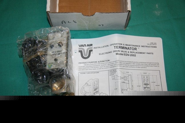 New terminator solenoid drain valve edv-2002 adjustable 