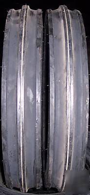 2) 5.50-16 tri rib front tractor f-2 550-16 6PLY tires