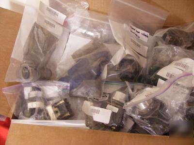 One lot of 80 allen bradley push buttons pilot lights 