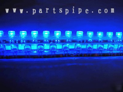 3X flexible strip 12V blue 24CM pvc 24 led neon light 