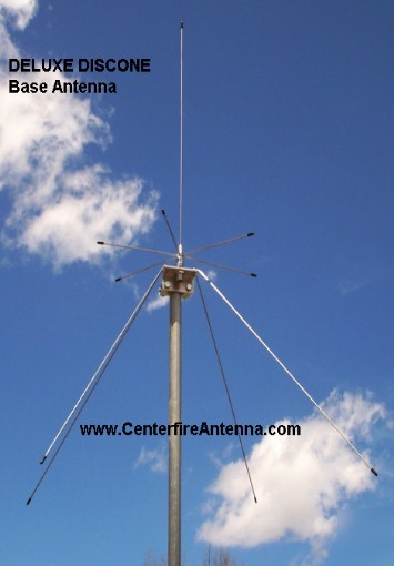 Base scanner antenna...deluxe discone...stainless steel