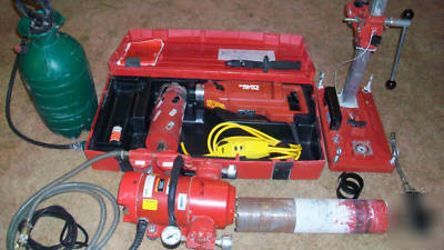Complete setup hilti drill & stand & vacuum pump& more
