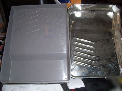 New 4 professional paint painters roller tray grey + **