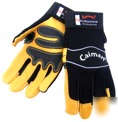 Pair of men's mechanic's pig skin leather workgloves