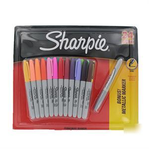 Sharpie permanent markers fine point, assorted 24 pack