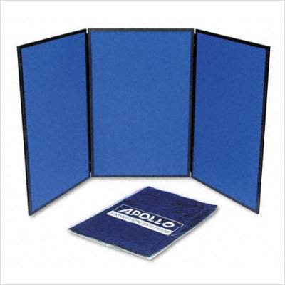 Showit three-panel display system black pvc frame
