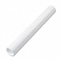 Quality park white kraft mailing tubes w/recessed en...