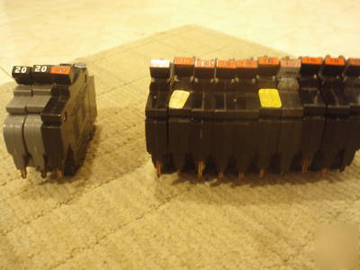 Three 20A and ten 15A slim stablok circuit breakers