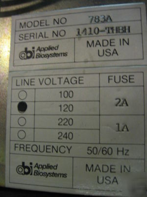 Applied biosystem 783A programmable absorbance detector