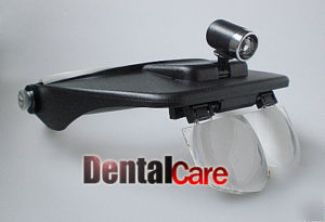 Dental lab magnifying head loupe magnifer lens&light uk