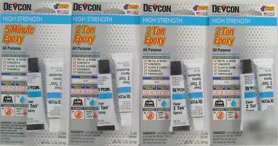 Devcon 2 ton clear high strength epoxy 1 oz 4 pack