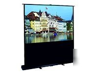 Premium portable floor pull up screen 84 diag. portable