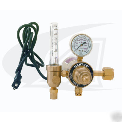 Premium CO2 heated flowmeter/regulator with flow guage