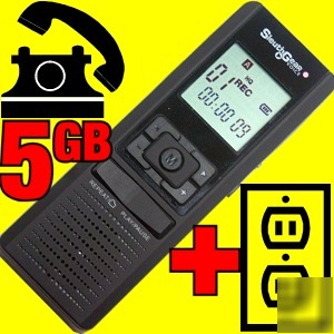 5GB digital phone cell audio voice activated recorder a