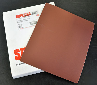 9 x 11 320 grit resin bond alum oxide cloth sandpaper