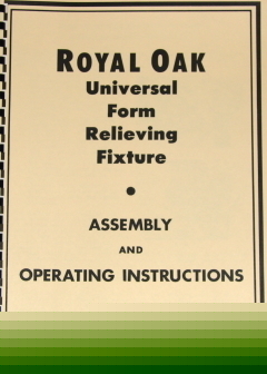 Royal oak universal relieving fixture grinder manual