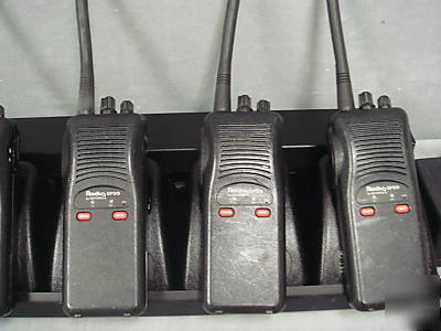 6 motorola vhf SP50 (tall) 10CH radios w/ charger 