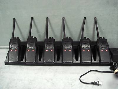 6 motorola vhf SP50 (tall) 10CH radios w/ charger 