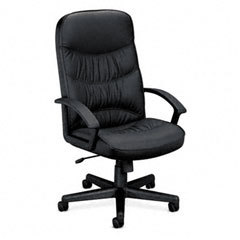 Basyx VL640 series leather executive high back swivelt