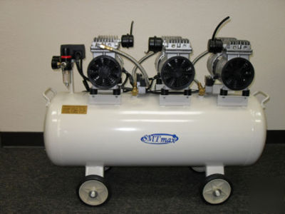 New 2HP noiseless & oil free dental air compressor
