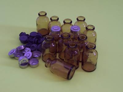 Vials-glass bottles (20ML, amber-stoppers+plain seals)