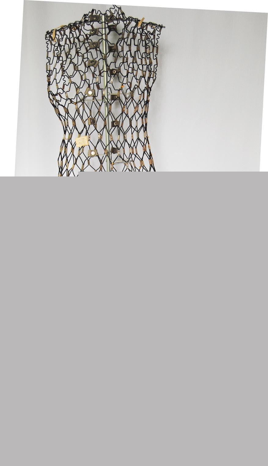 Vtg wire my double dress form mannequin & stand size a