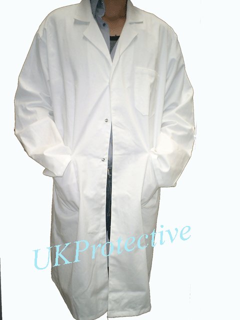 White lab work medical doctor coat - large